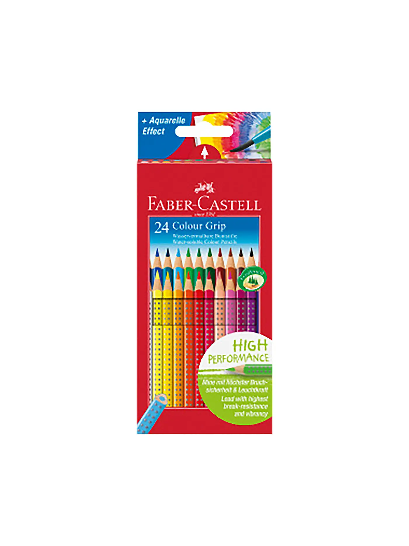 FABER-CASTELL | Colour Grip Buntstift, 24er Kartonetui | 